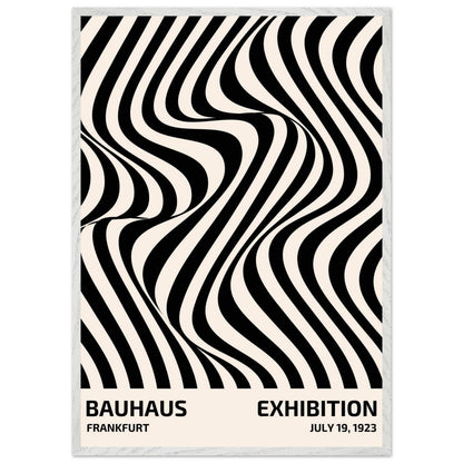 Bauhaus Black White Op Art Movement Style Design Poster Wall Art - Vibrantwalls