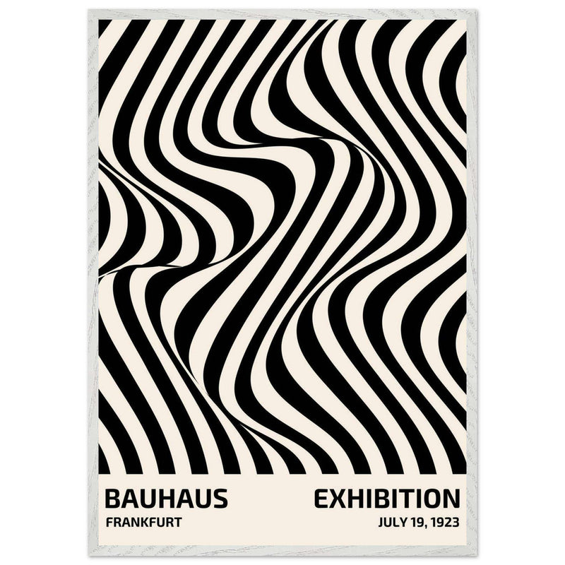 Bauhaus Black White Op Art Movement Style Design Poster Wall Art - Vibrantwalls