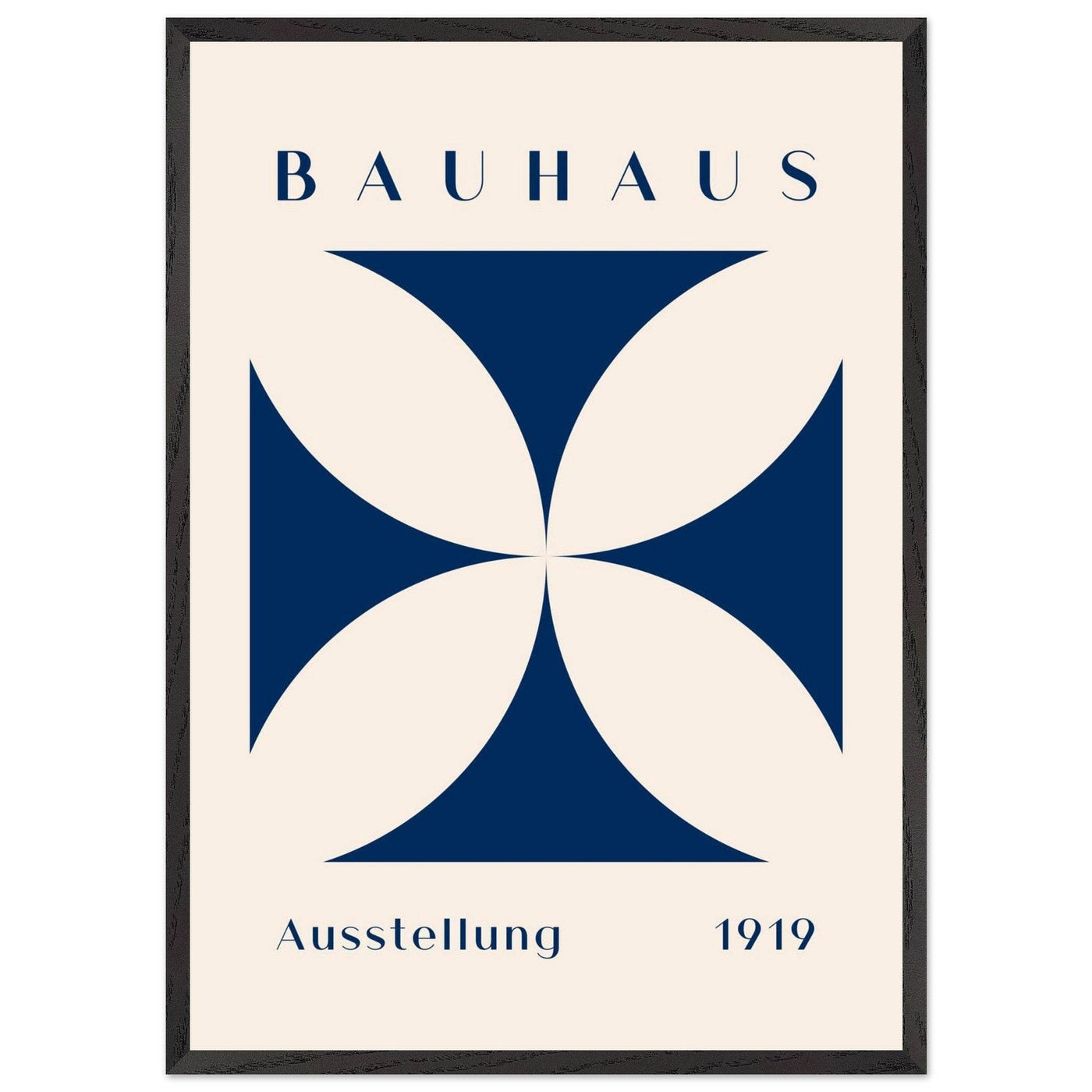 Bauhaus Exhibition 1919 - Navy Cream - Vibrantwalls