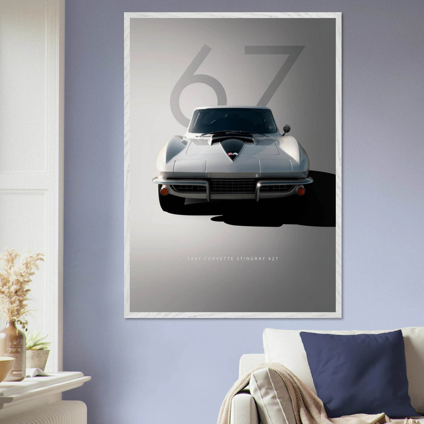 1967 Corvette Stingray 427 Framed Poster | Iconic Automotive Art, Ready-to-Hang - Vibrantwalls