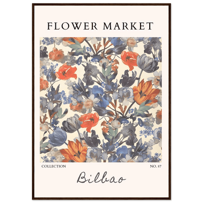 Flower Market Bilbao Print – Elegant Floral Framed Poster | Vibrant Nature & Botanical Art, Ready-to-Hang - Vibrantwalls