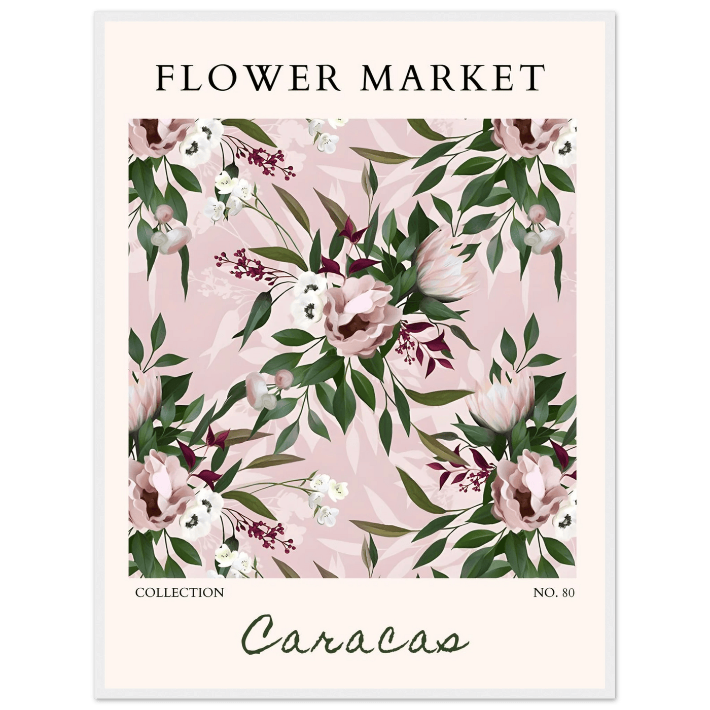 Blush Floral Dream Framed Poster – Elegant Botanical Art Print | Ready-to-Hang in Multiple Sizes & Frame Styles - Vibrantwalls