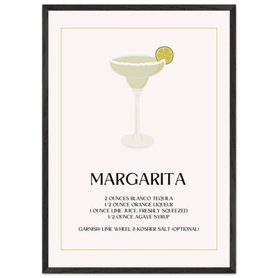 Margarita Cocktail Recipe Tequila Lime Salt Rim - Vibrantwalls