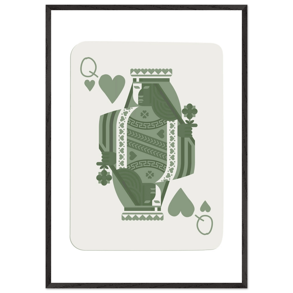 Queen of Spades Custom Playing Cards Framed Poster Wall Art - Vibrantwalls