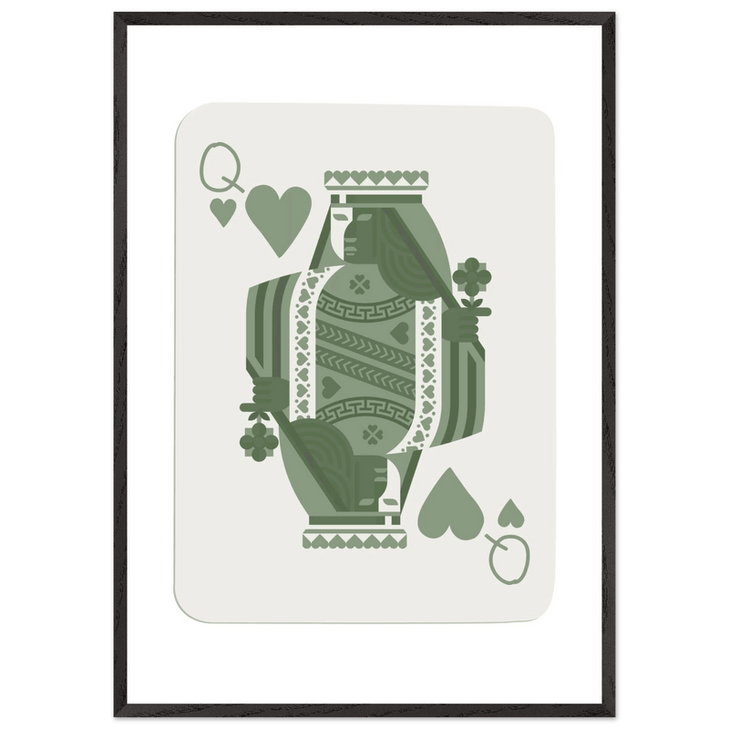 Queen of Spades Custom Playing Cards Framed Poster Wall Art - Vibrantwalls