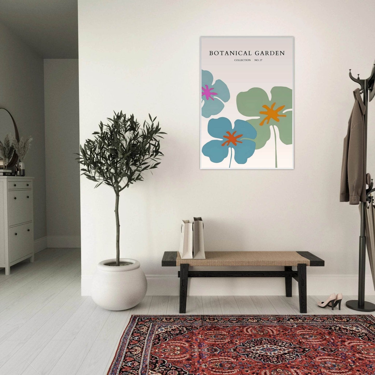 Abstract Botanical Garden Framed Posters – Vibrant Floral Art Prints in Your Choice of Frame & Size | Ready-to-Hang - Vibrantwalls