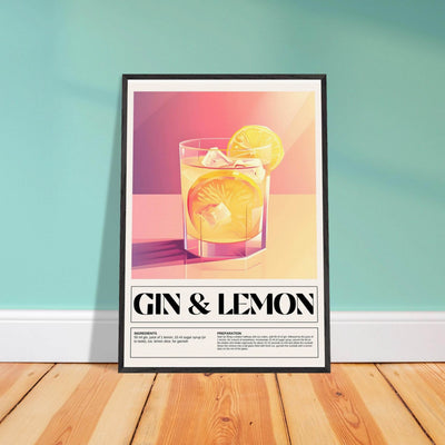 Gin & Lemon Print - Vibrantwalls