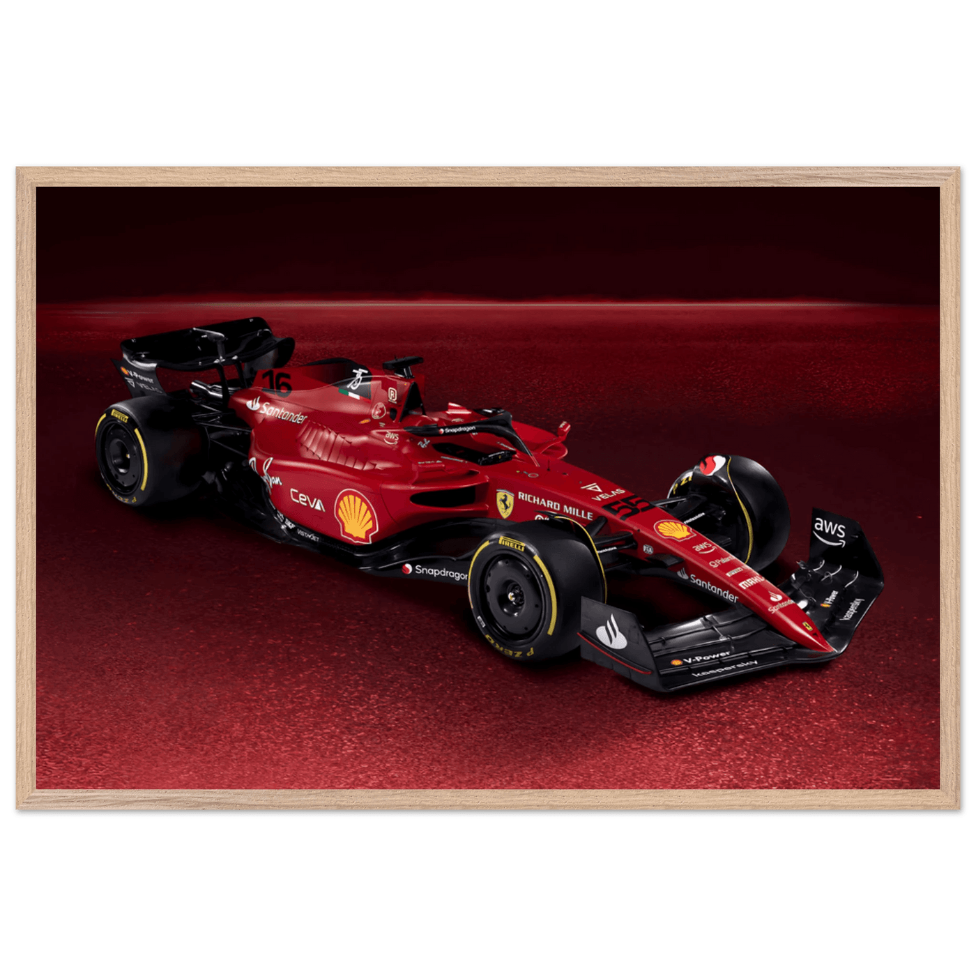 Ferrari Formula 1 Poster – High-Quality Mounted Framed Print - Vibrantwalls