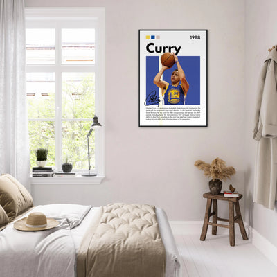 Stephen Curry Golden State Warriors Vintage Art Vibrantwalls