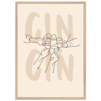 Framed Gin Quote Artwork for Gin Lovers - Perfect Decor for Home or Bar - Vibrantwalls