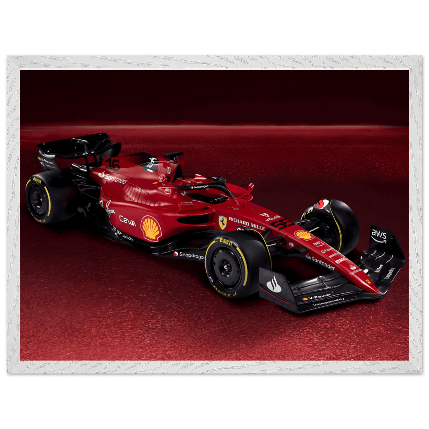Ferrari Formula 1 Poster – High-Quality Mounted Framed Print - Vibrantwalls
