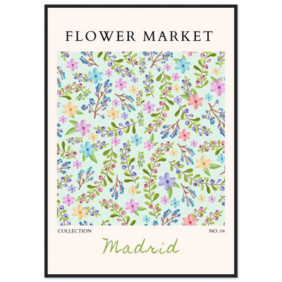 Flower Market Collection Framed Poster – Whimsical Floral & Berry Art Prints | Ready-to-Hang in Various Sizes - Vibrantwalls