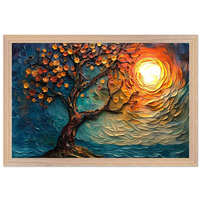 Tree of Life Textured Sunset Palette - Vibrantwalls