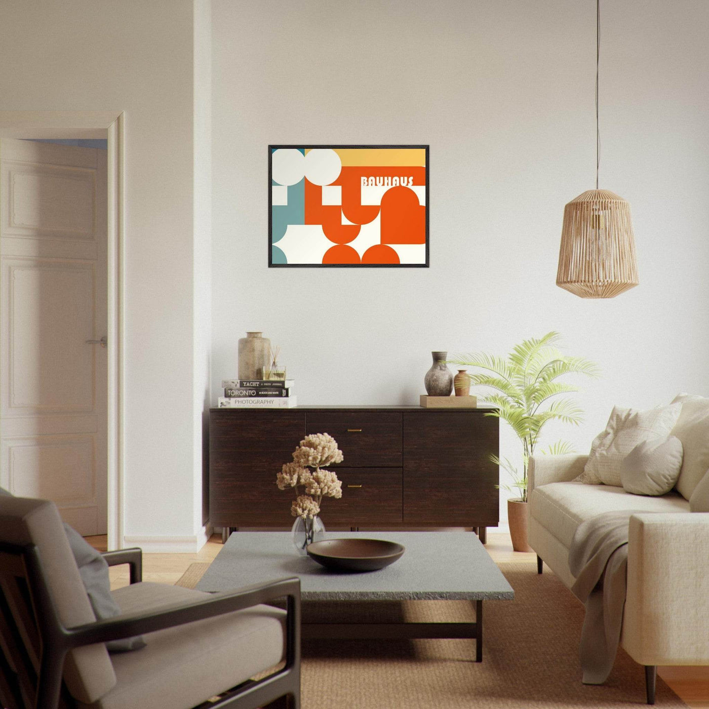 Bauhaus-Style Abstract Geometric Art - Vibrantwalls
