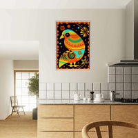 Vibrant Tribal Bird Art Cubism Style Abstract Geometric Wall Art - Vibrantwalls