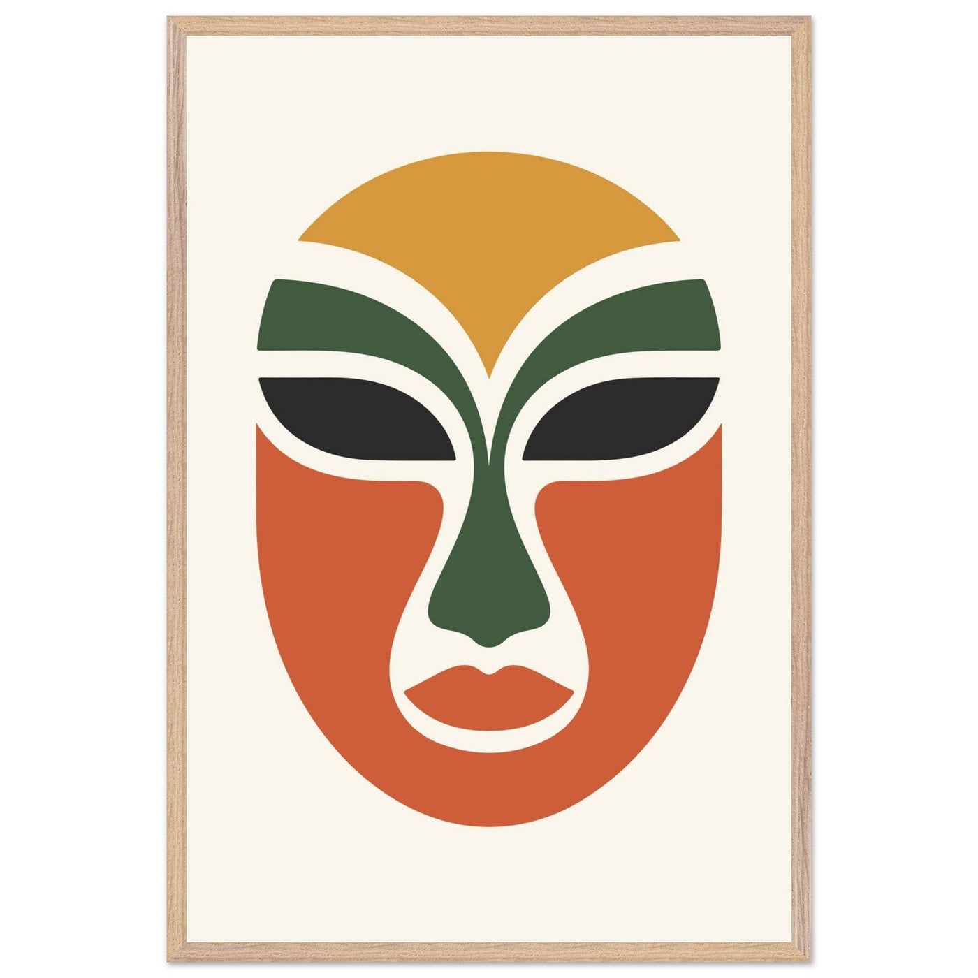 Abstract Tribal Mask - Vibrantwalls