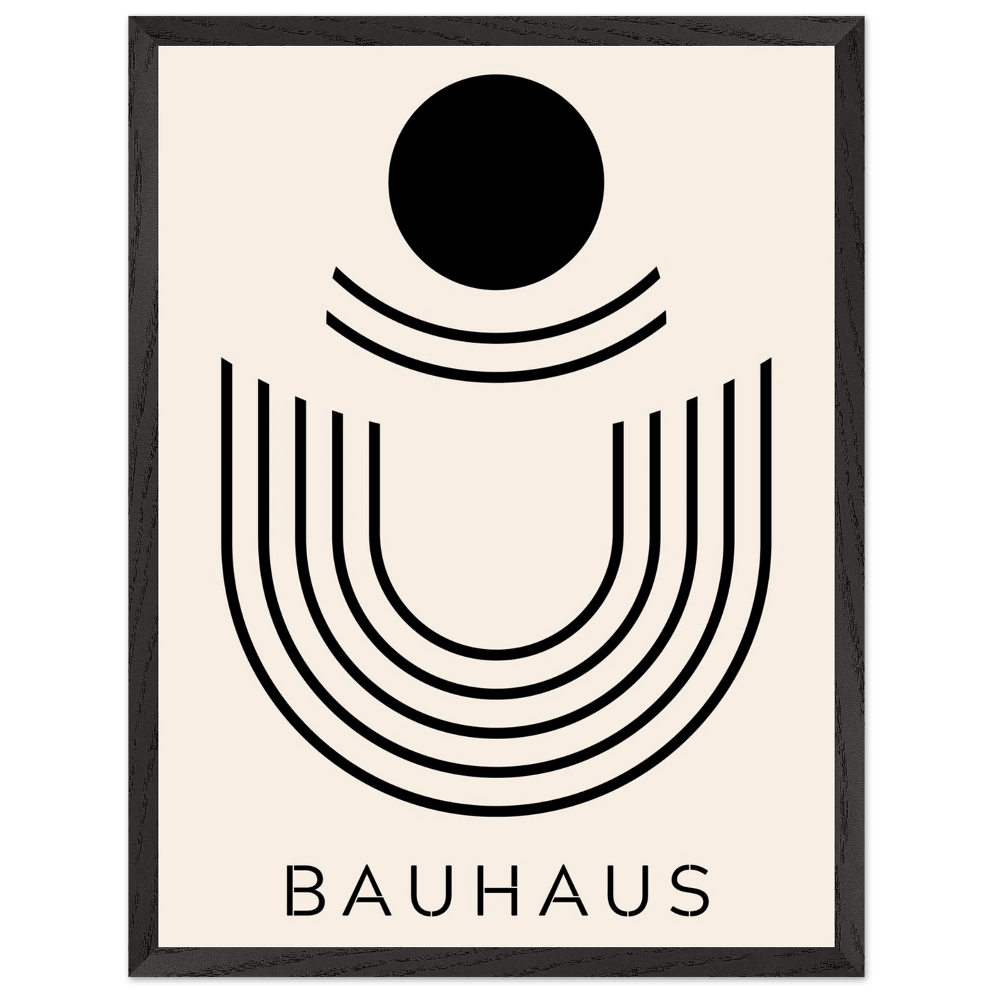Bauhaus Black & Beige Abstract - Vibrantwalls