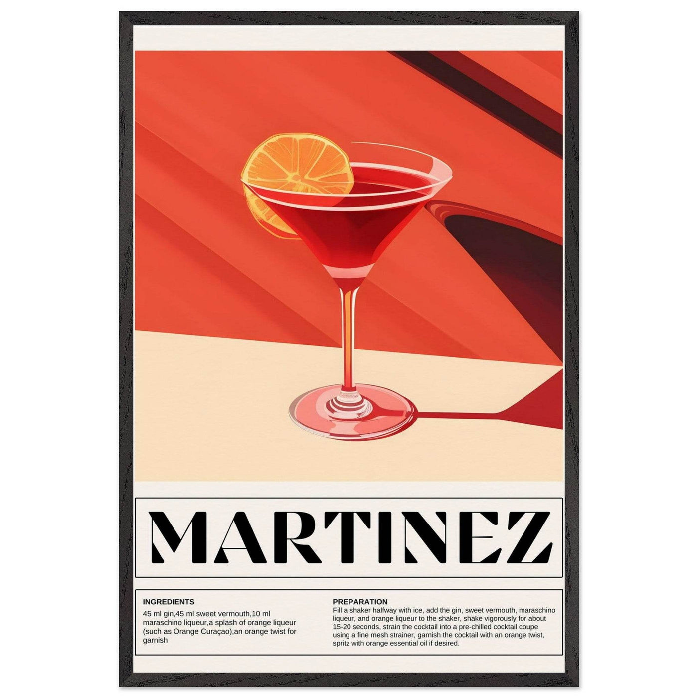 Martinez Cocktail - Vibrantwalls