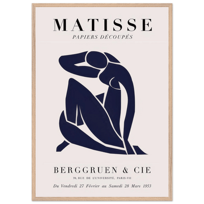 Papiers Découpés Blue Nude II Artwork - Elegant Piece for Your Space - Vibrantwalls
