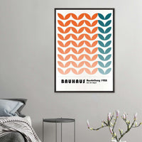 Bauhaus-Style The Blue Waves - Vibrantwalls