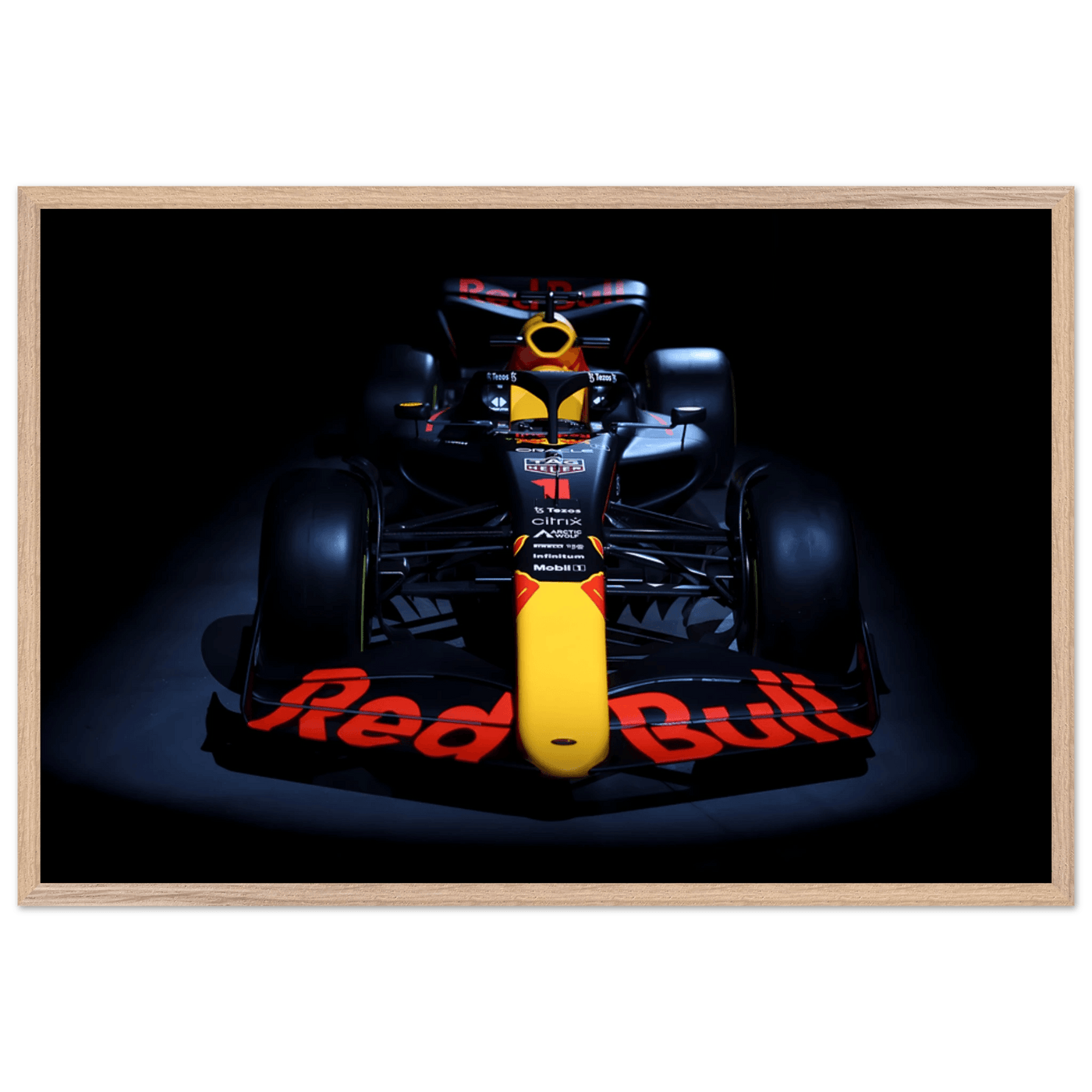 Red Bull Racing F1 Car Framed Poster – Premium Wooden Frame Art - Vibrantwalls