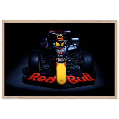 Red Bull Racing F1 Car Framed Poster – Premium Wooden Frame Art - Vibrantwalls