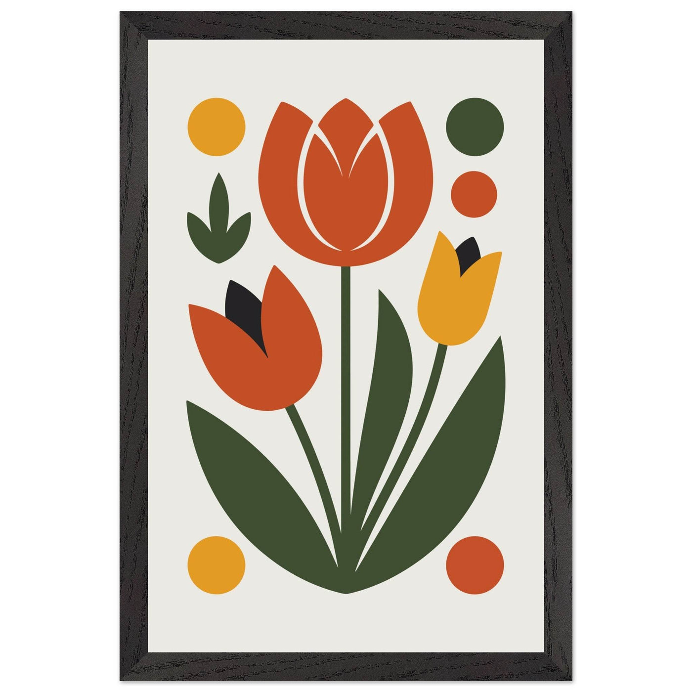 Abstract Mid-Century Modern Tulip Art - Vibrantwalls