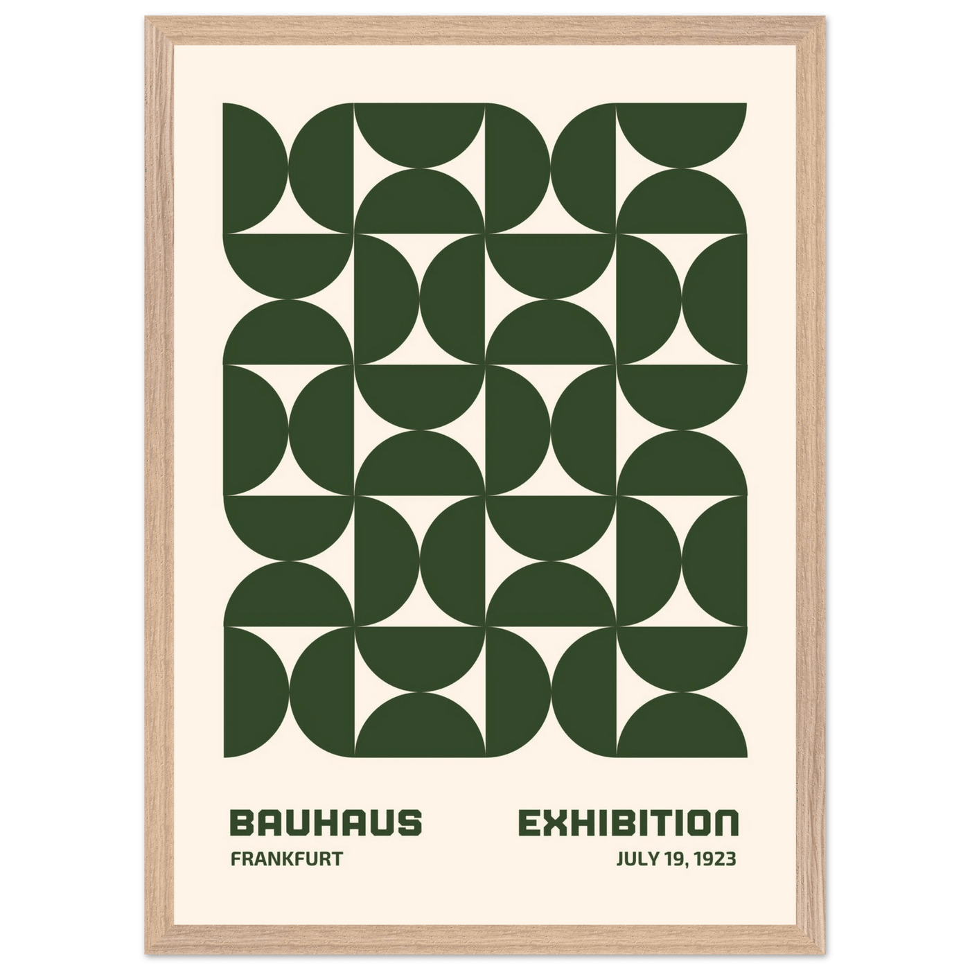 Bauhaus Forest Green & Cream Modern - Vibrantwalls