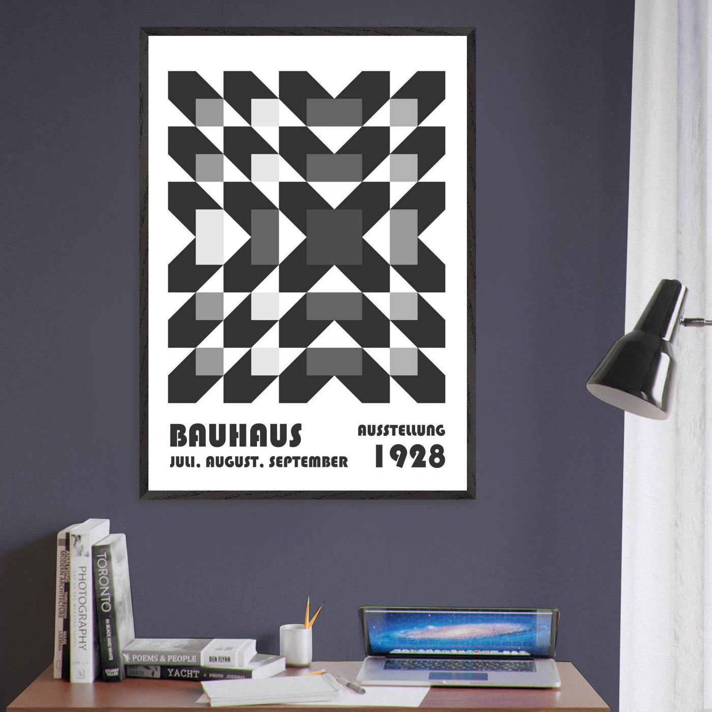 Bauhaus-Style Geometric Grid - Vibrantwalls