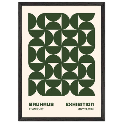 Bauhaus Forest Green & Cream Modern - Vibrantwalls