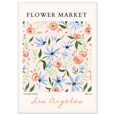 Abstract Floral Framed Poster – Pastel Blossom & Leaf Art Prints | Ready-to-Hang Wall Decor - Vibrantwalls