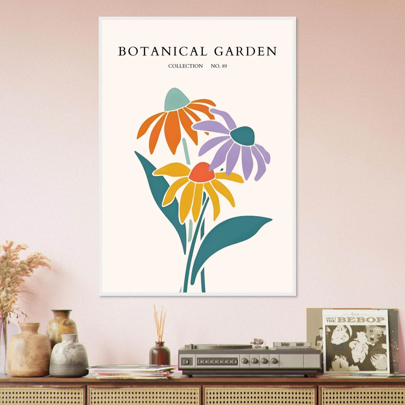 Botanical Garden Collection Framed Poster – Abstract Floral Art Print | Vibrant Colors, Ready-to-Hang - Vibrantwalls