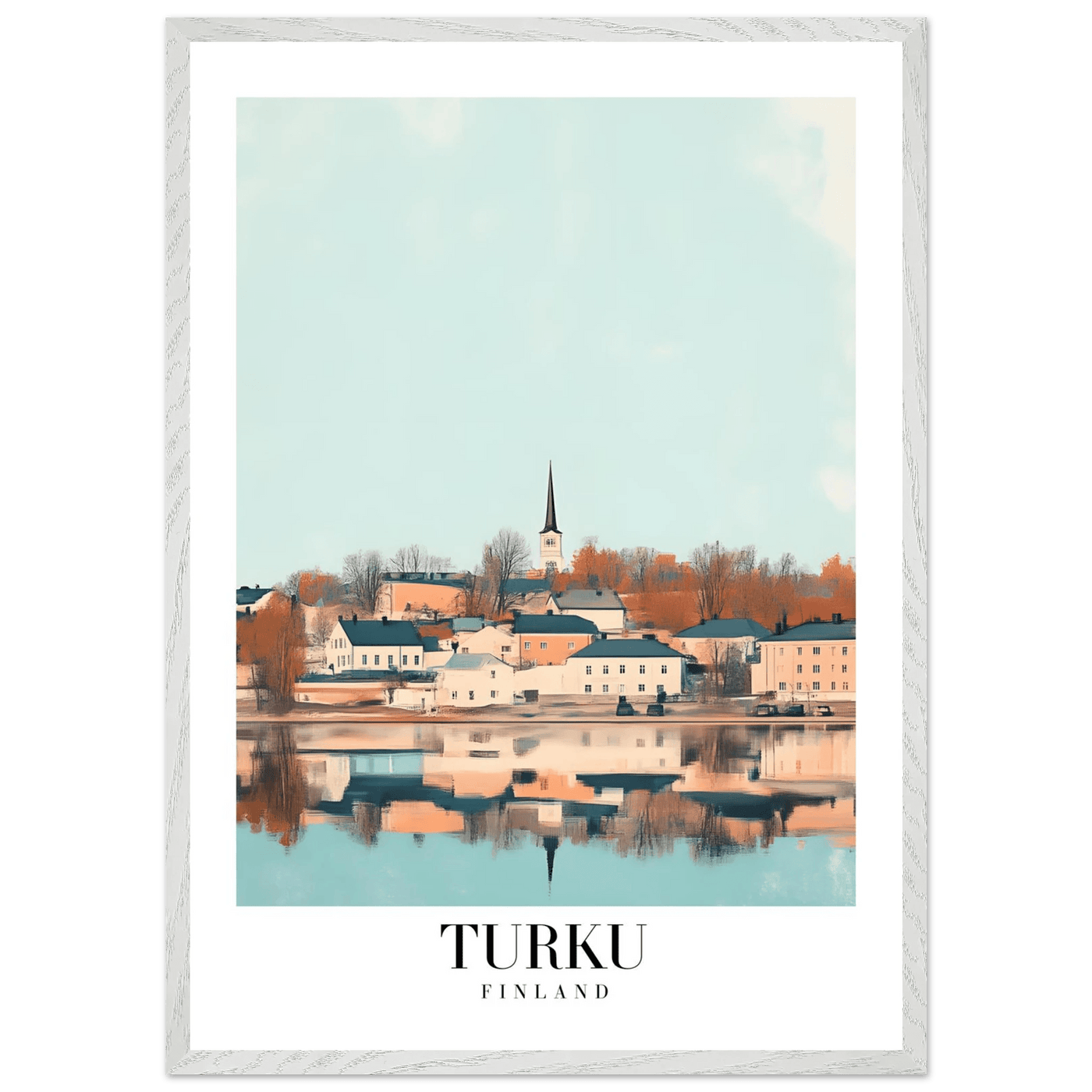 Turku Finland Framed Poster – Serene Nordic Travel Wall Art with Wooden Frame - Vibrantwalls