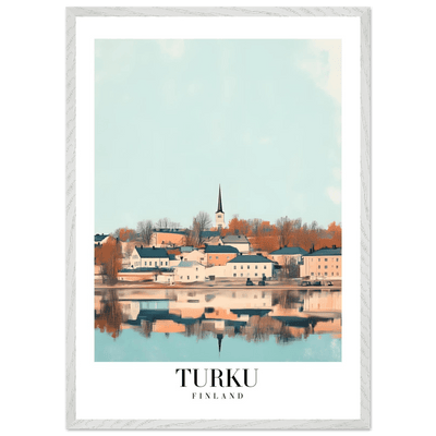 Turku Finland Framed Poster – Serene Nordic Travel Wall Art with Wooden Frame - Vibrantwalls