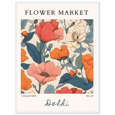 Flower Market Delhi Framed Art Print – Vibrant Botanical & Nature Posters | Ready-to-Hang in Multiple Sizes - Vibrantwalls