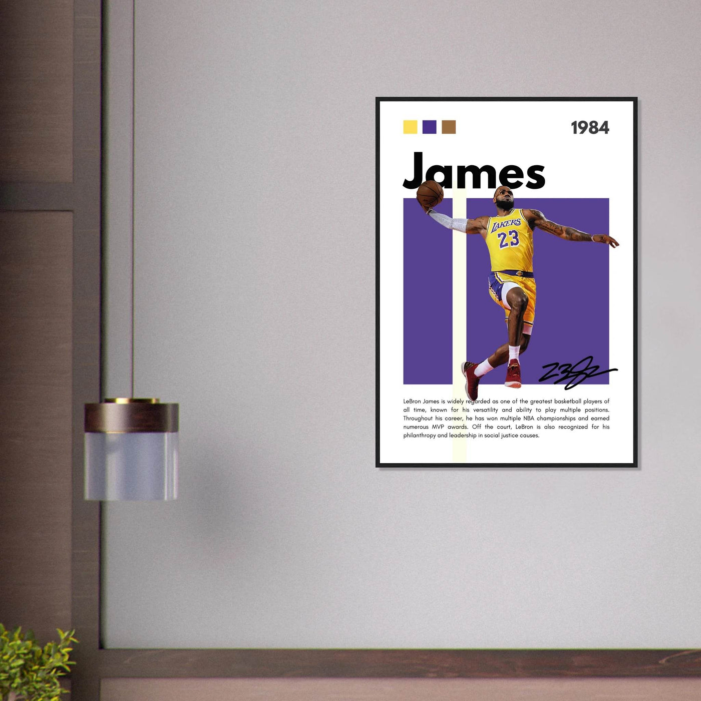 LeBron James Lakers Championship Vintage Art Print - Vibrantwalls