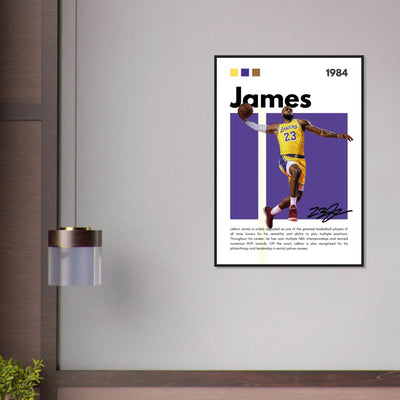 LeBron James Lakers Championship Vintage Art Print - Vibrantwalls