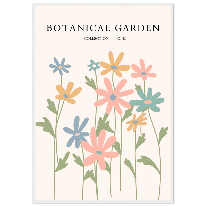 Botanical Garden Whimsical Pastel Wall Art - Vibrantwalls