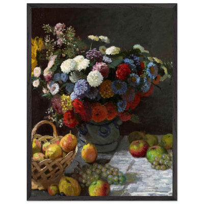 Still Life Wall Art Print of Flowers and Fruit for Elegant Home Decor - Vibrantwalls