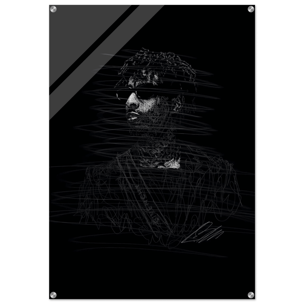 Rapper Scribble Art Acrylic Print – Abstract Modern Wall Decor of Connor McGregor in Various Sizes - Vibrantwalls