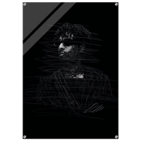 Rapper Scribble Art Acrylic Print – Abstract Modern Wall Decor of Connor McGregor in Various Sizes - Vibrantwalls