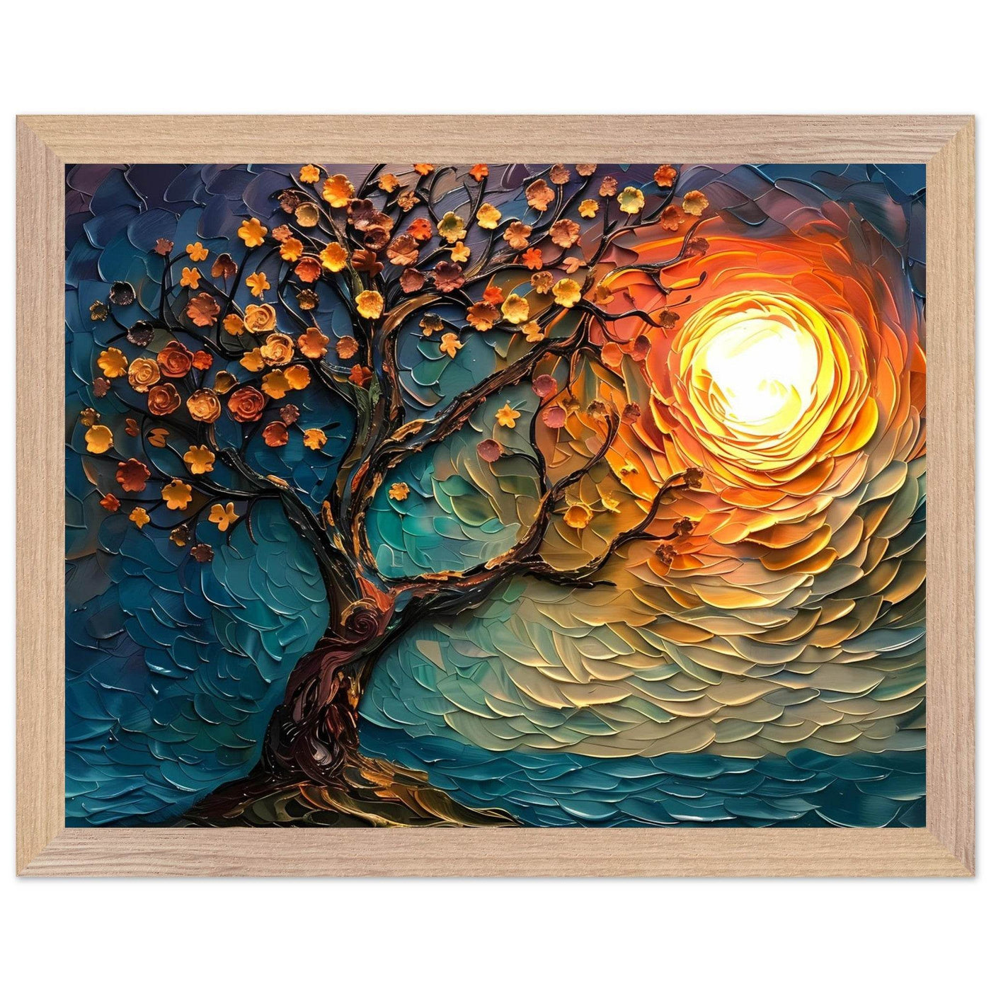 Tree of Life Textured Sunset Palette - Vibrantwalls
