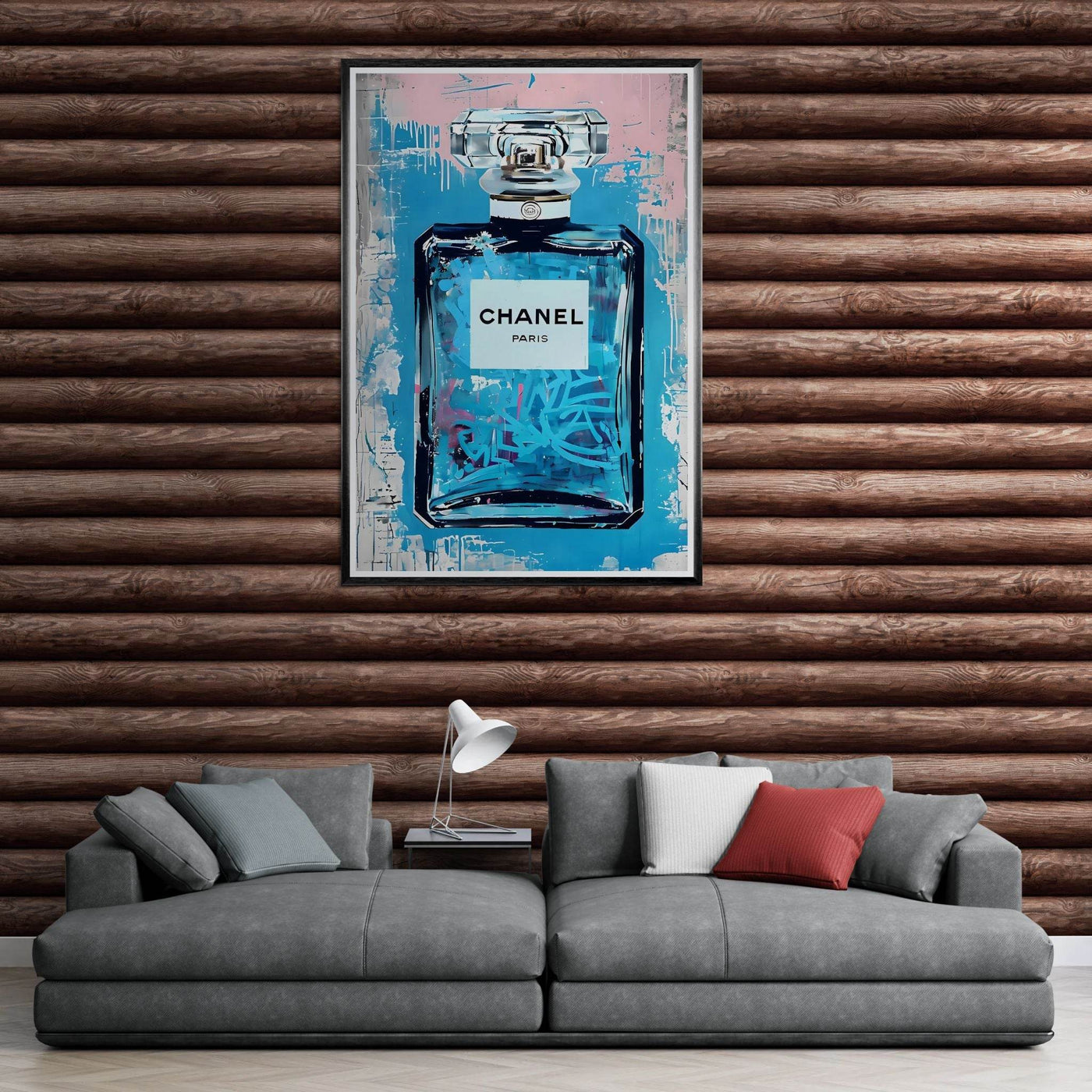Abstract Chanel No. 5 Art Print in Mounted Frame - Iconic Glamour for Modern Decor - Vibrantwalls