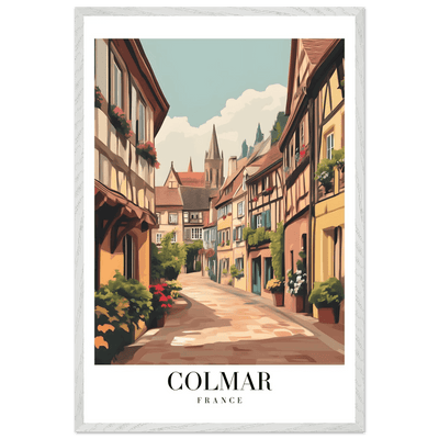 Colmar France Framed Poster – Vintage European Village Wall Art with Wooden Frame - Vibrantwalls