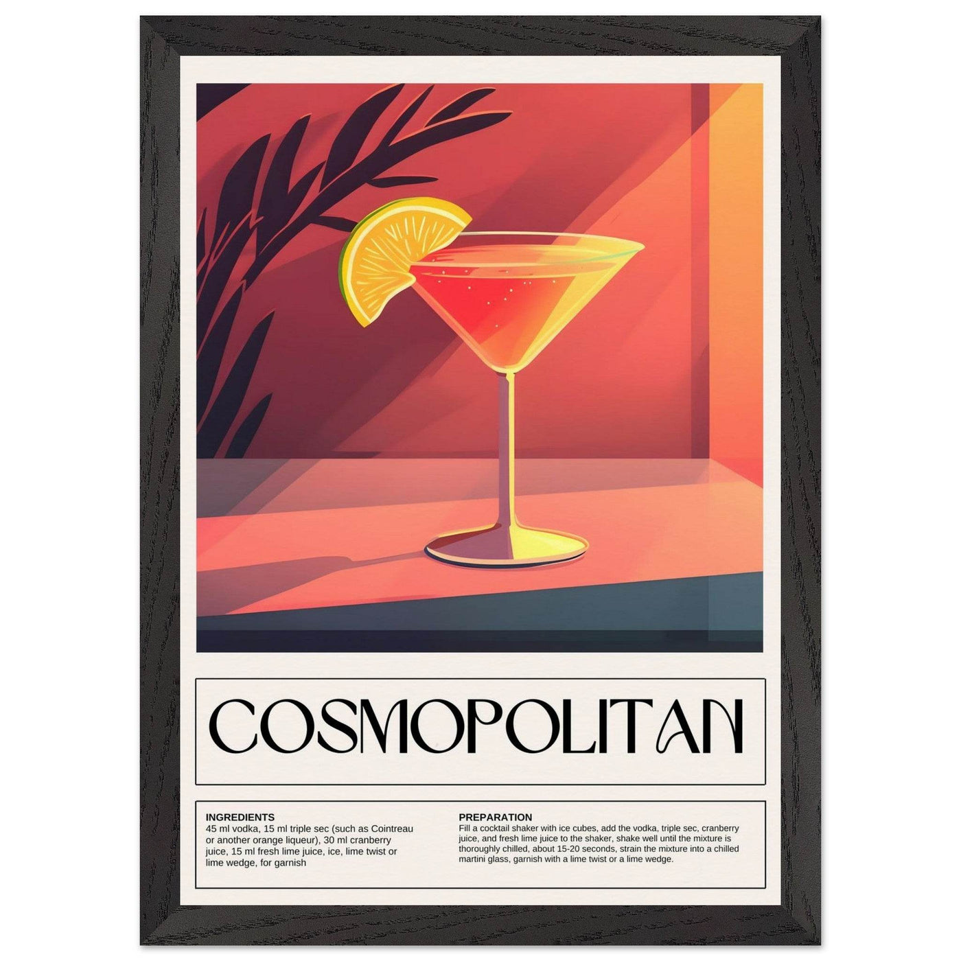 Cosmopolitan Cocktail - Vibrantwalls