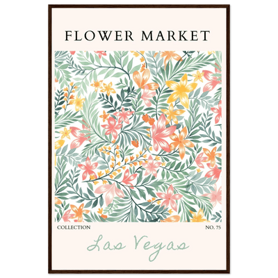 Flower Market Collection Framed Poster – Las Vegas Botanical Bliss Print | Ready-to-Hang Floral Art - Vibrantwalls