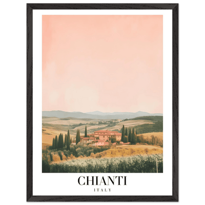 Chianti, Italy Framed Poster – Vintage Tuscan Countryside Wall Art with Customizable Wooden Frame - Vibrantwalls
