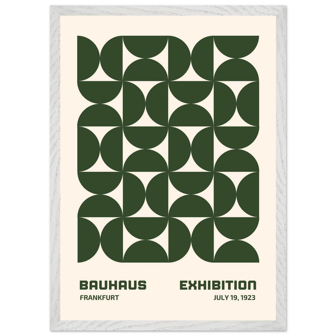Bauhaus Forest Green & Cream Modern - Vibrantwalls