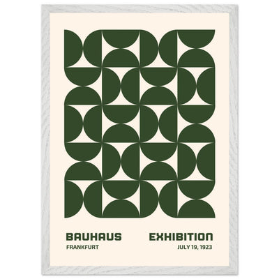 Bauhaus Forest Green & Cream Modern - Vibrantwalls