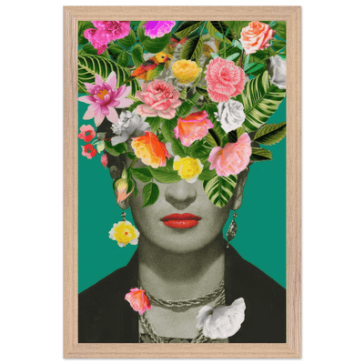 Floral Frida Artwork - Vibrant and Inspiring Home Decor - Vibrantwalls